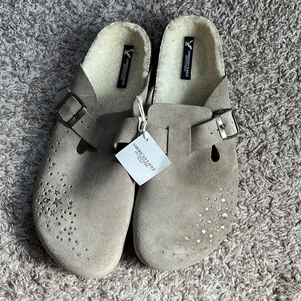 Brand New. American Eagle Slides.  Size 9. Taupe.